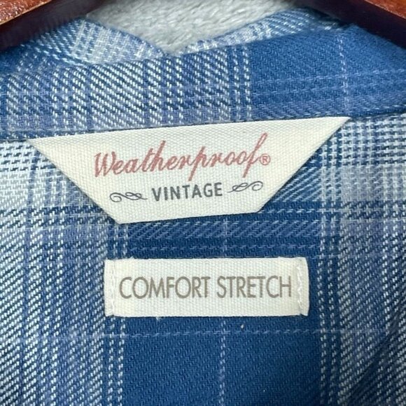 Weatherproof Vintage Womens S Flannel Plaid Button-Up Shirt a1624 - Picture 4 of 11